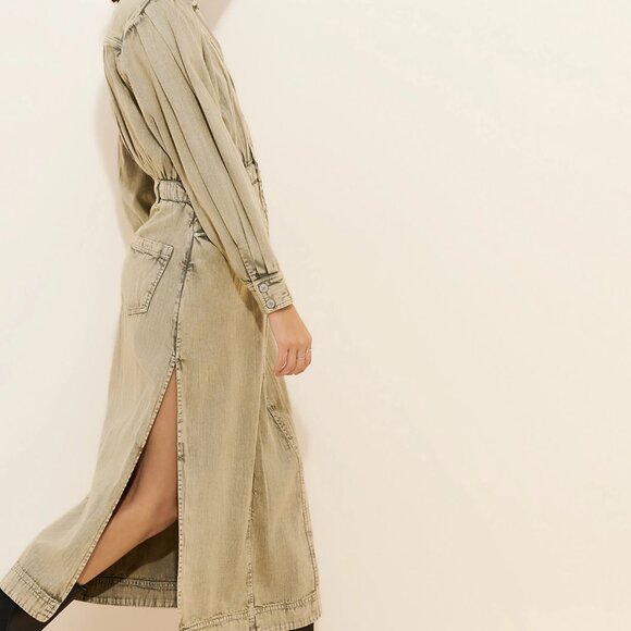 Free People / Mad Love Denim Midi Dress (Size S) - Picture 2 of 5